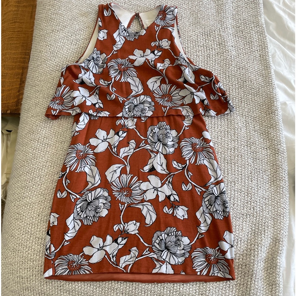 Women’s floral burnt orange dress